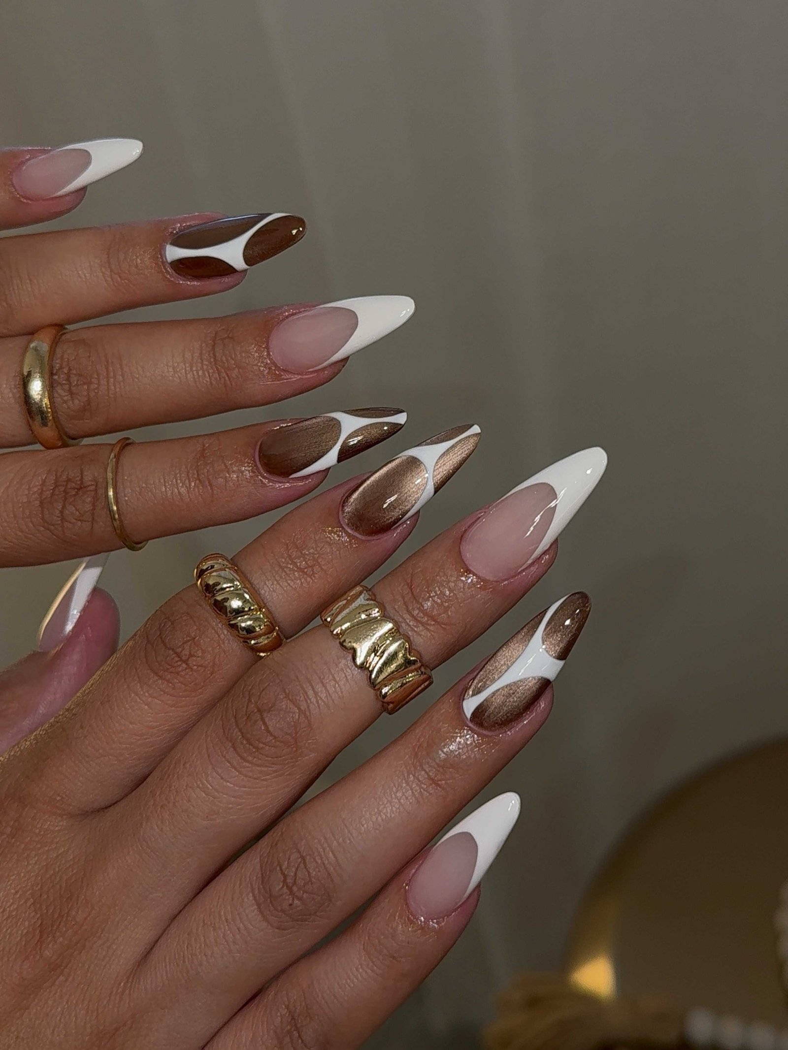chocolate brown nail ideas