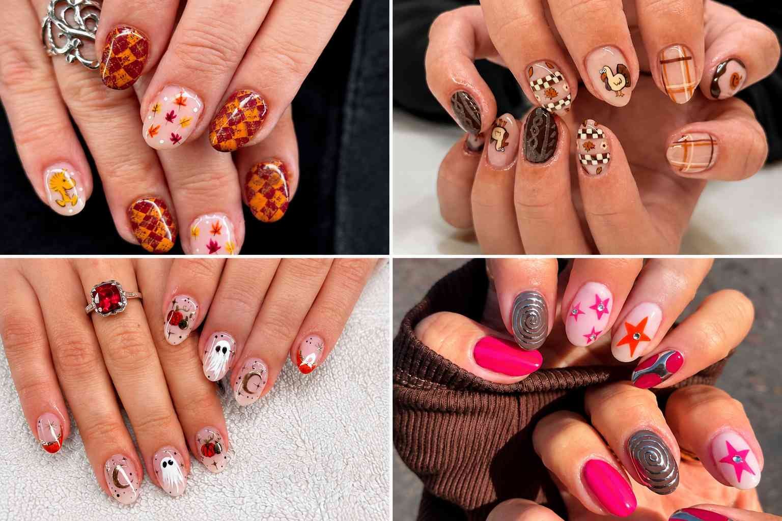 21 Short Thanksgiving Nail Ideas That Survive a Busy Holiday