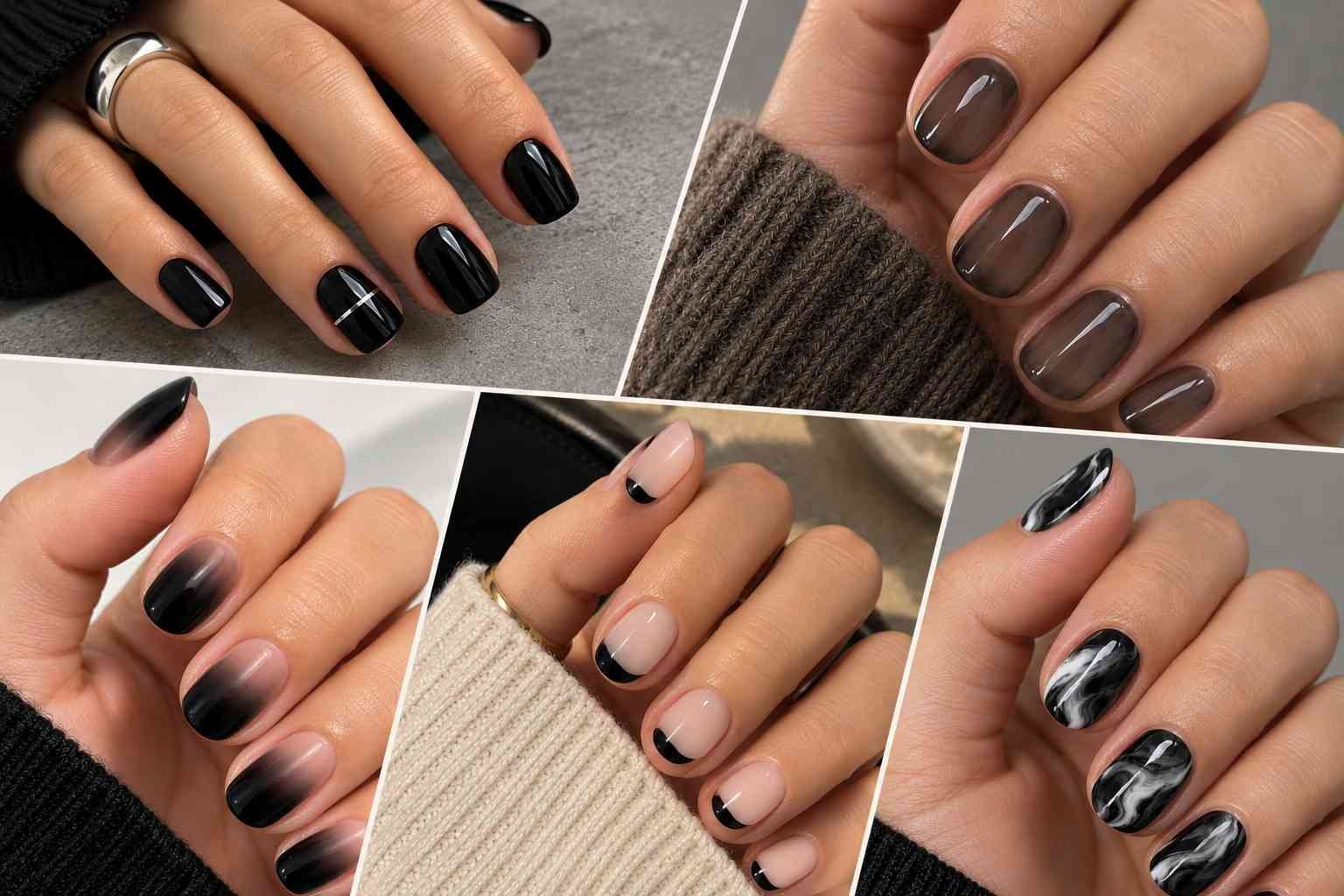 12 Black Nail Ideas for Teens That Are Bold but School-Friendly