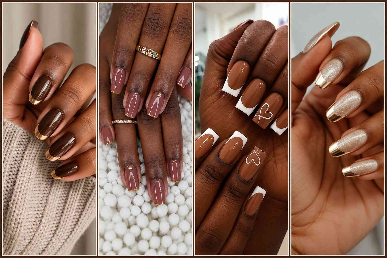 24 Dark Nail Shades for Dark Skin That Look Luxurious